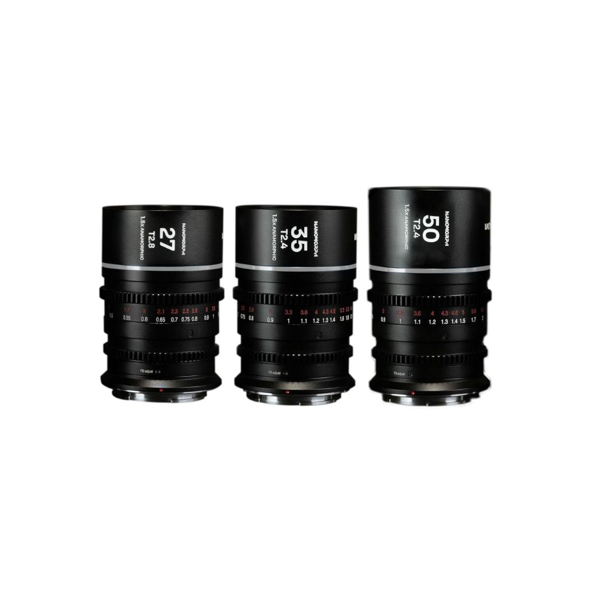 Laowa Nanomorph S35 3 Lens Bundle / 27mm / 35mm / 50mm / Cine Arri PL + EF / Silver - cambuy-lives Laowa Nanomorph S35 3 Lens Bundle / 27mm / 35mm / 50mm / Cine Arri PL + EF / Silver - cambuy-lives